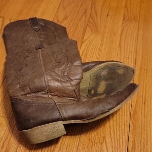 Well Loved Brown Cowboy Boots